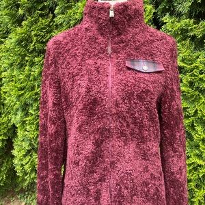 Soft/fuzzy maroon hoodie